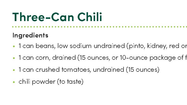 FPO three can chili